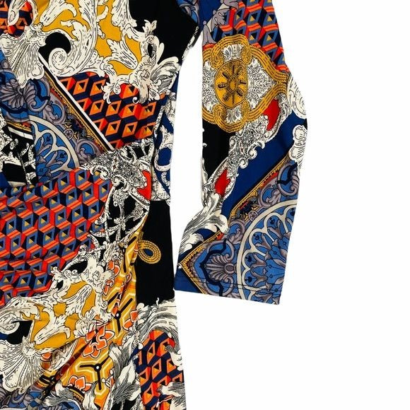 Cameo Multi Color Bodycon Wrap Dress