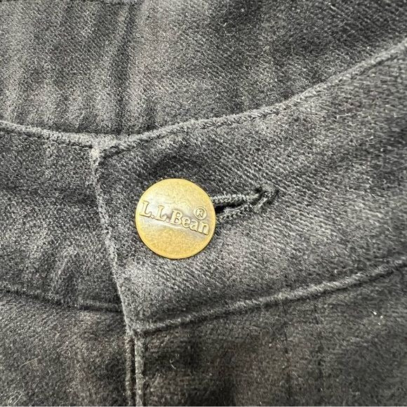 L.L. Bean Vintage Tapered Black High Waist Velour Mom Jeans