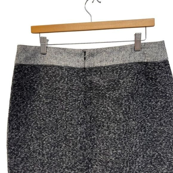 Liz Claiborne Black And Sparkle Tweed Wool Blend Pencil Skirt