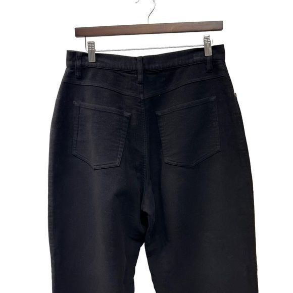 L.L. Bean Vintage Tapered Black High Waist Velour Mom Jeans
