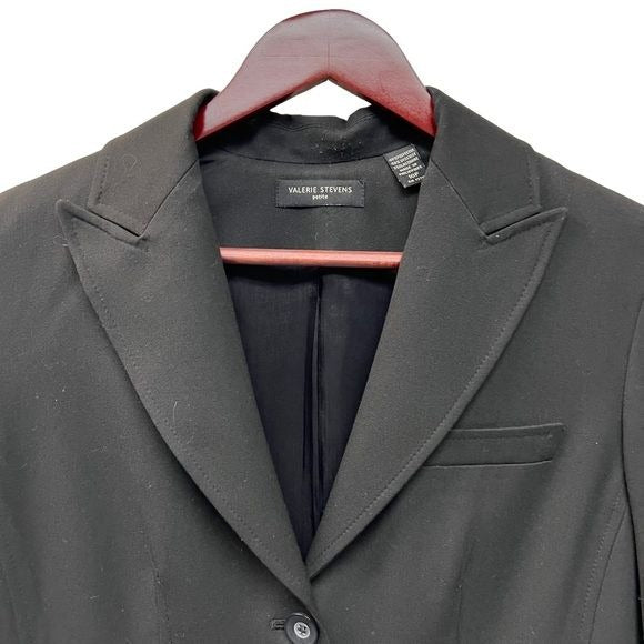 Valerie Stevens Petite Black Career Blazer