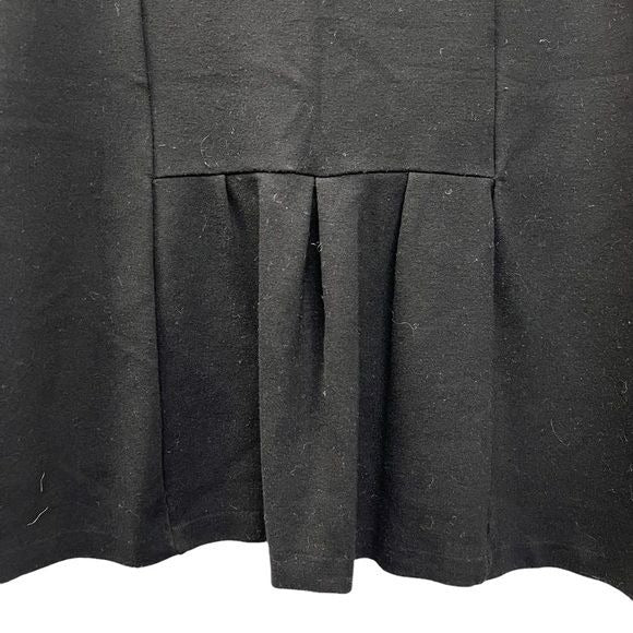 NY Collection Black Knit Pencil Skirt with Ruffle Detail