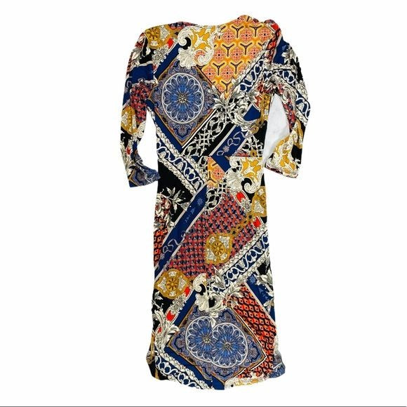 Cameo Multi Color Bodycon Wrap Dress