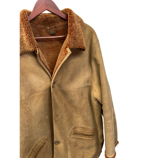 Cozy Vintage 70's Sheepskin Shearling Leather Coat