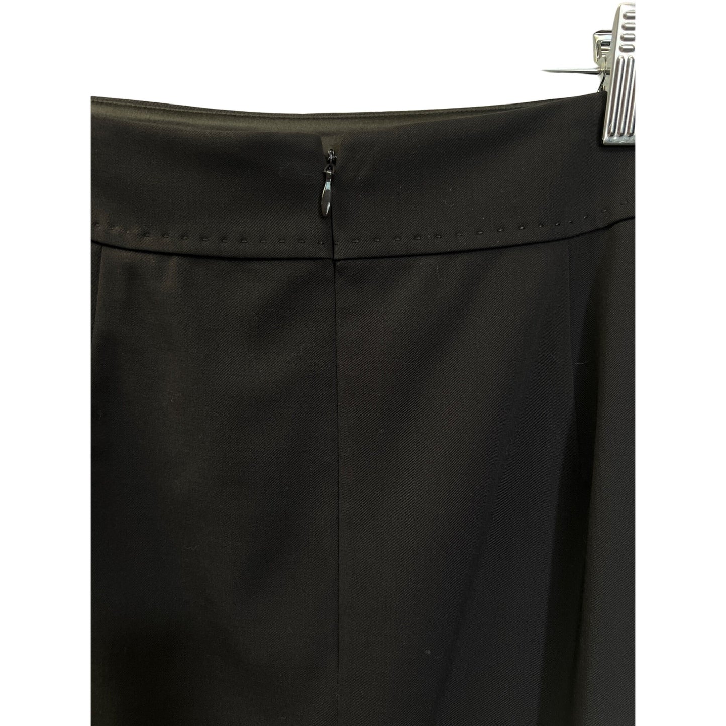 Elie Tahari Black Wool Pencil Straight Skirt