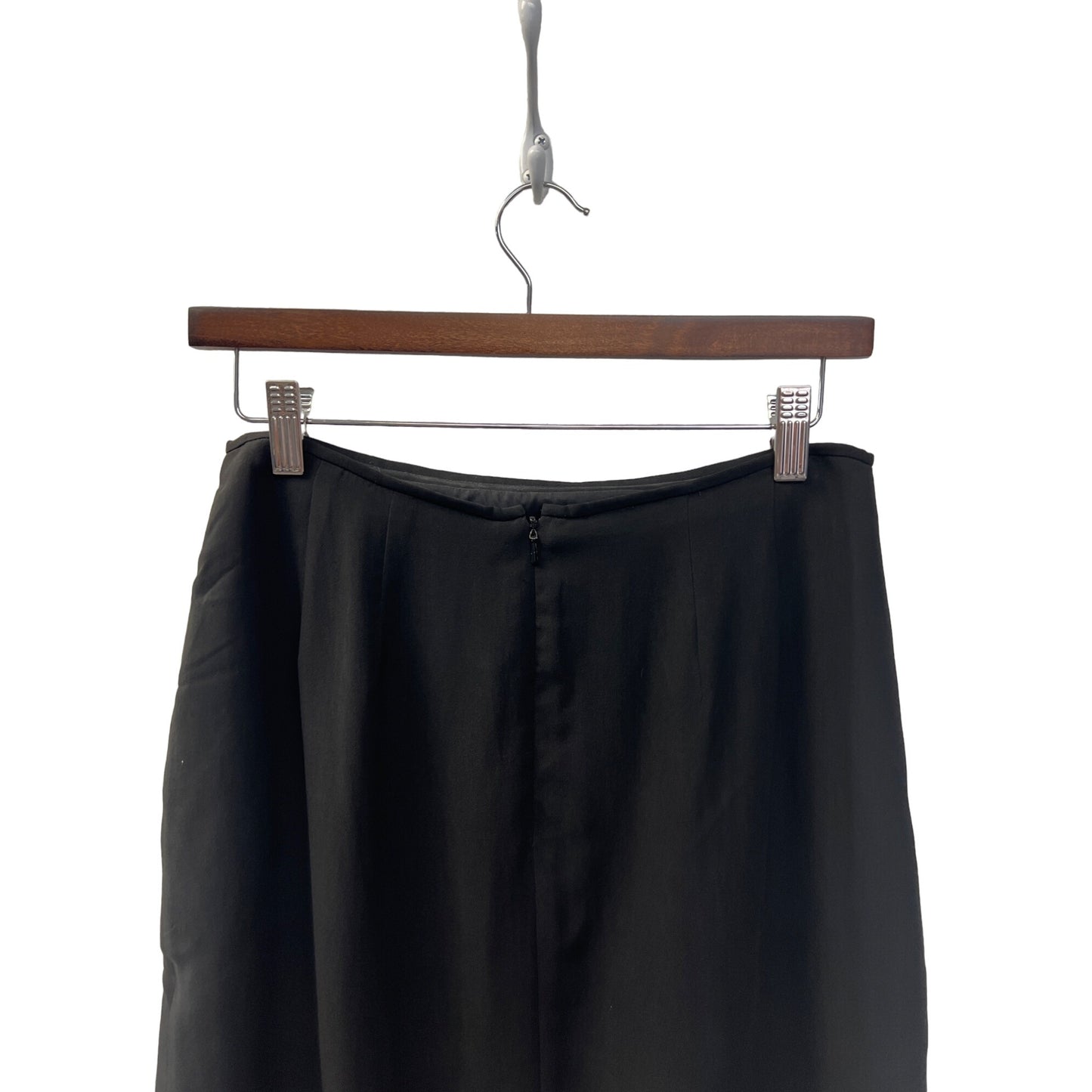 Dana Buchman Petites Black Silk Pencil Straight Skirt