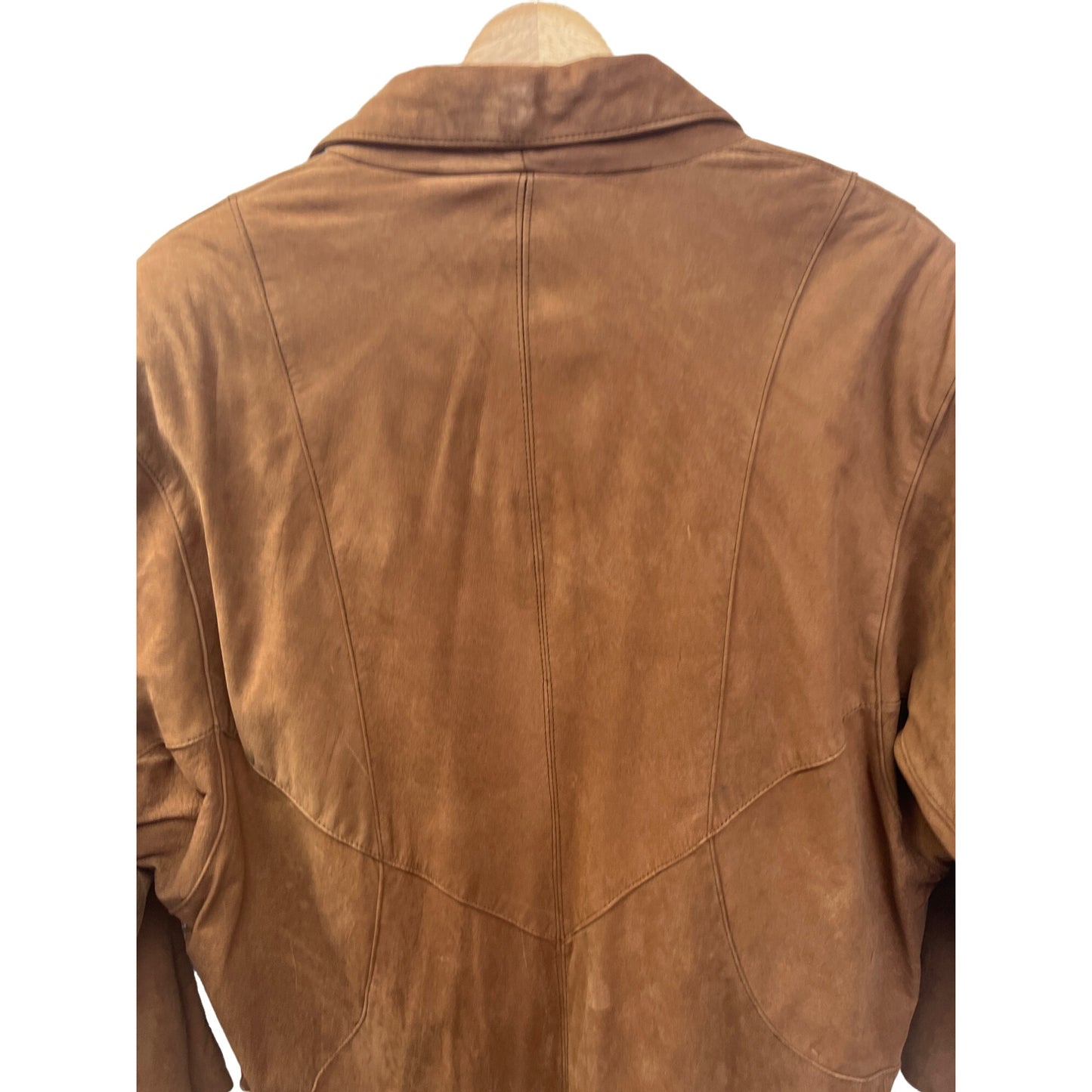 Adventure Bound Vintage 80's Brown Leather Trench Duster Coat