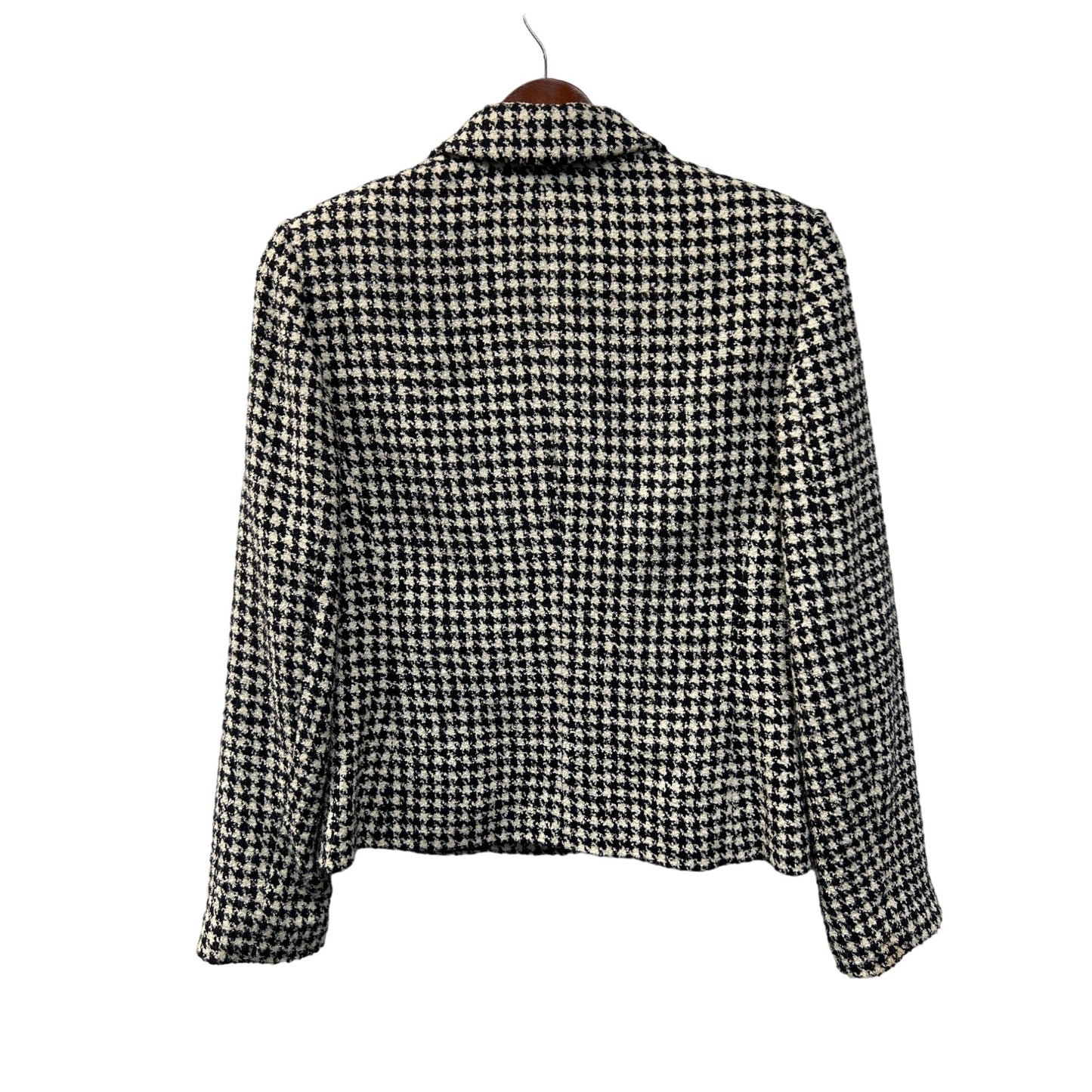 Emma James Black & White Houndstooth Tailored Blazer