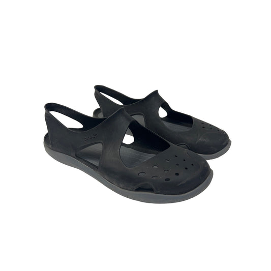 Crocs Swiftwater Wave Black Slip On Sandals