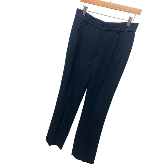 Liz Claiborne Navy Blue High Waist Straight Leg Trouser Pants