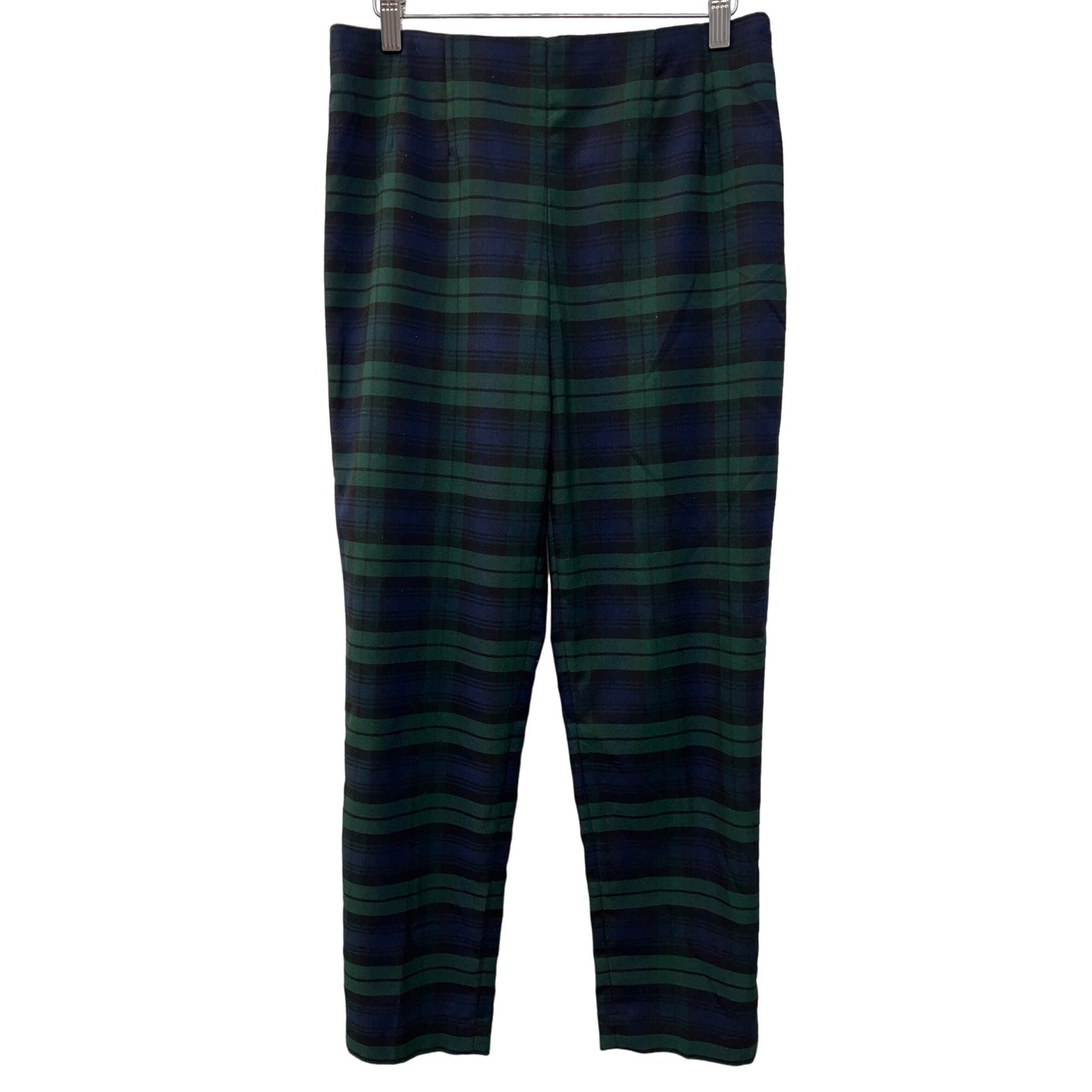 Chaps Blue and Green Tartan Plaid Ankle Side Zip Pants
