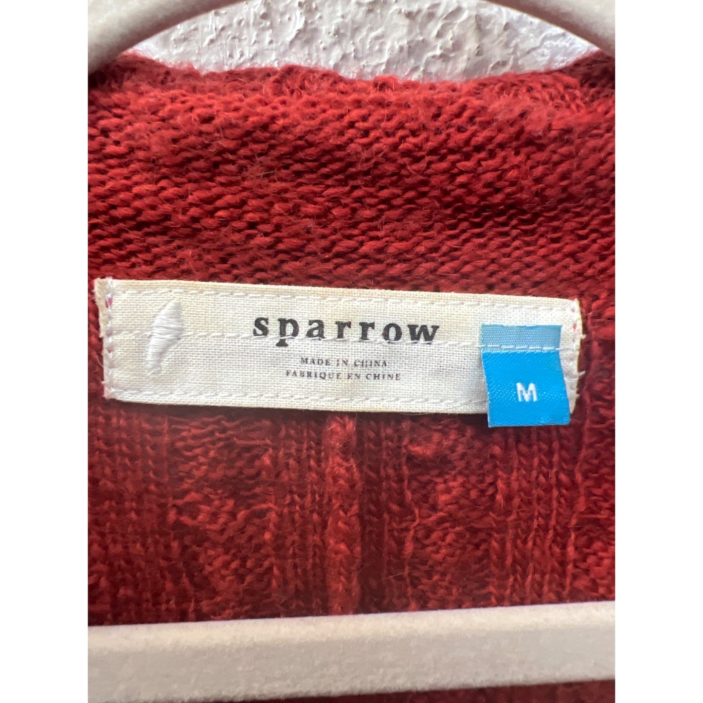 Sparrow Anthropologie Burnt Orange Button Up Cardigan with Collar