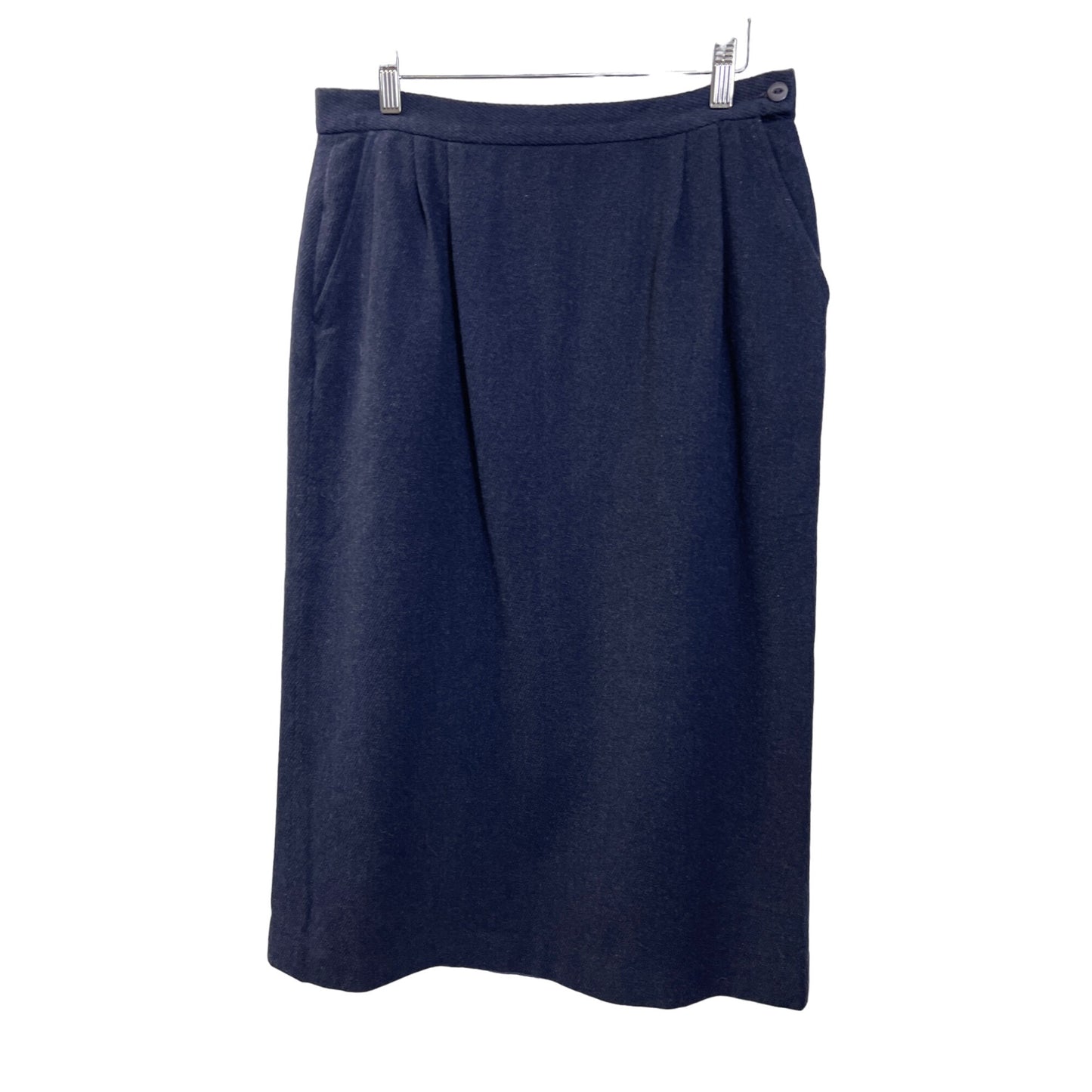 Pendleton Knockabout Vintage Navy Blue Wool Pencil Midi Skirt