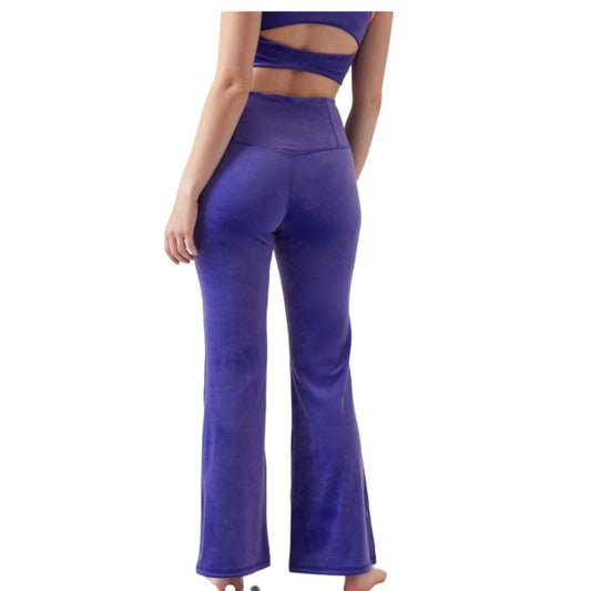 Athleta Elation Purple Velvet Flare Yoga Leisure Pants