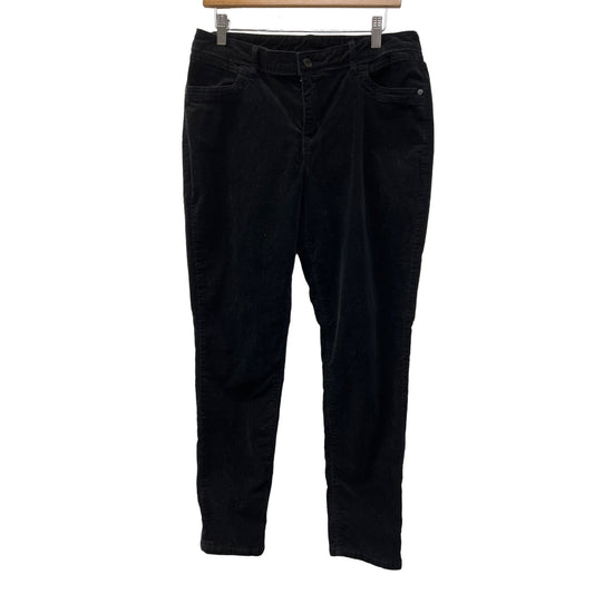 Simply Vera Black Tapered High Waist Velvet Pants