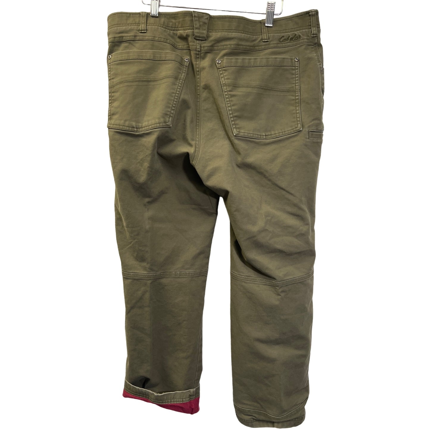 Cabela's Lined Olive Green Cargo Work Pants