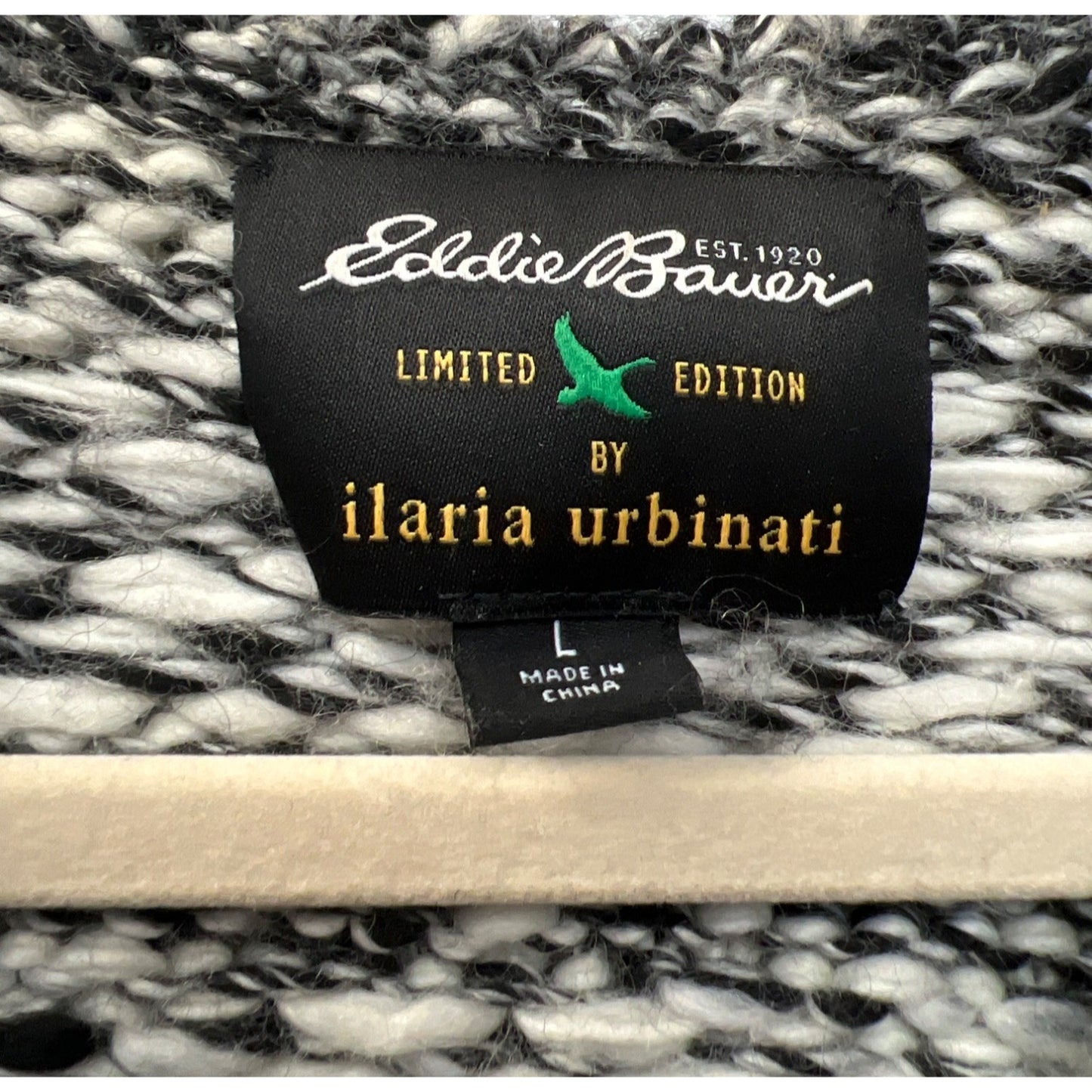 Eddie Bauer Limited Edition Ilaria Urbinati Chunky Fair Isle Open Cardigan