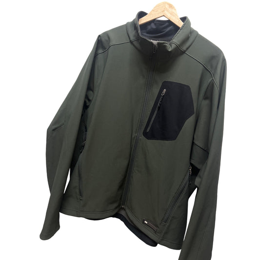 REI Green and Black Full Zip Softshell Outdoor Jacket