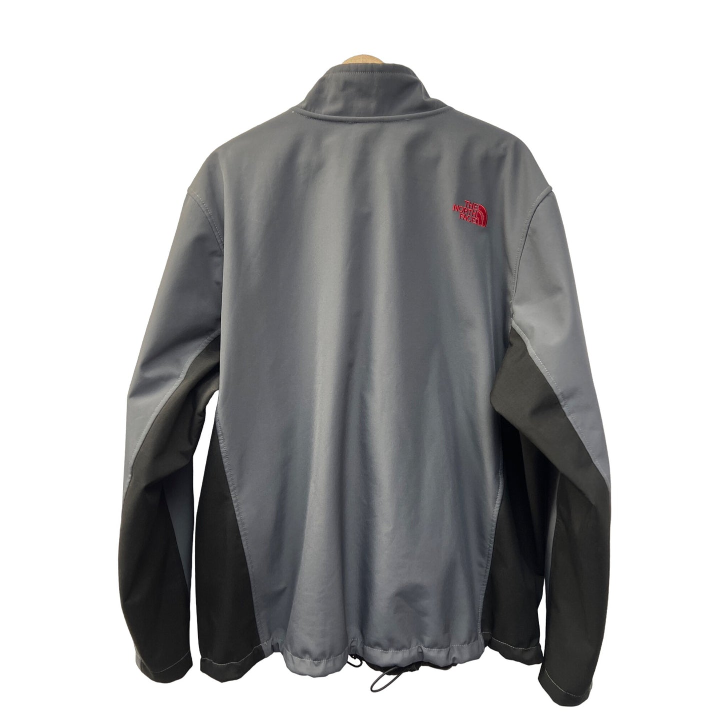 The North Face Softshell Full Zip Fleece Lined Gray and Red Jacket