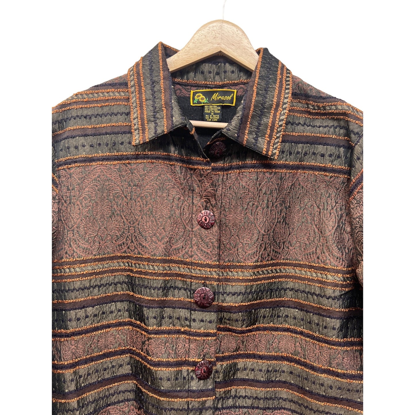 Marisol Vintage Striped Brocade Tapestry Jacket