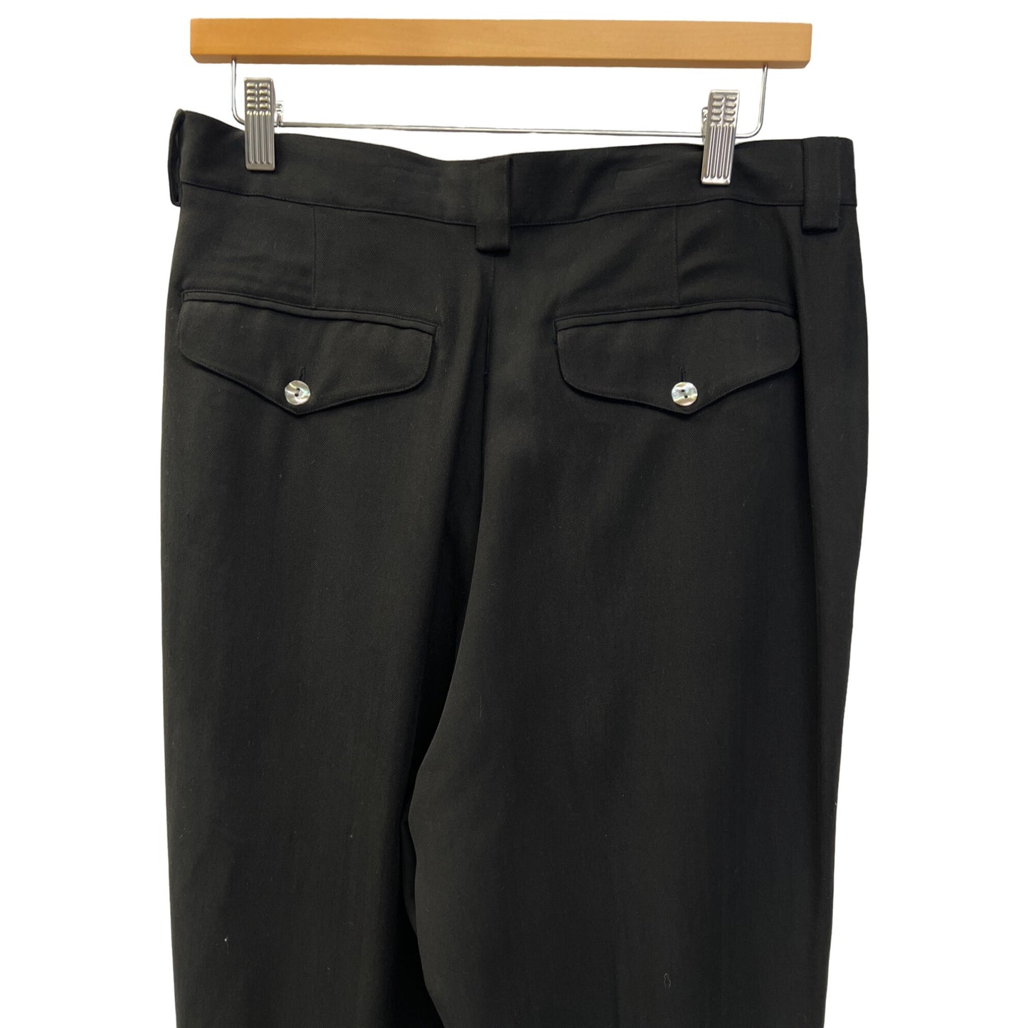 Tommy Bahama Vintage 90's Black Silk High Waist Pleated Trouser Pants