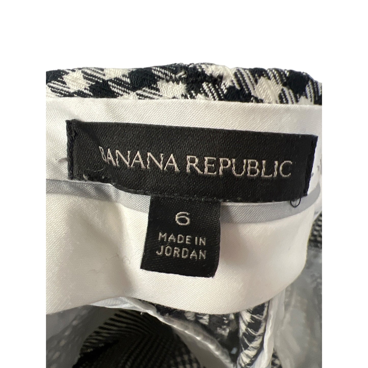 Banana Republic Black and White Houndstooth Sloan Fit Pants
