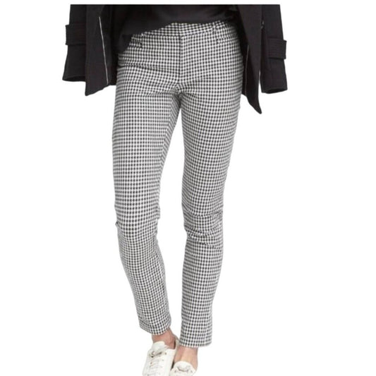 Banana Republic Black and White Houndstooth Sloan Fit Pants