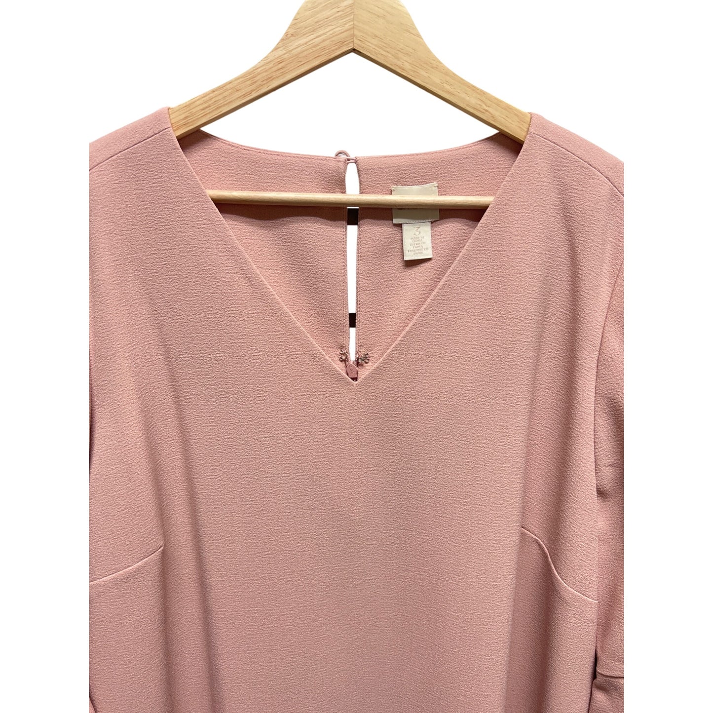 Chico's Pink Crepe Bell Sleeve Shift Dress