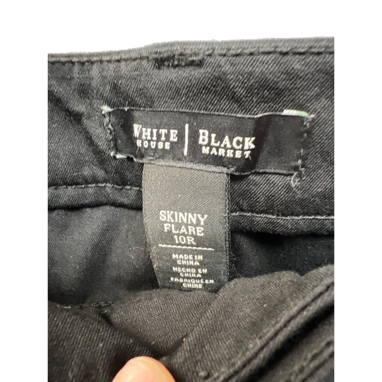 White House Black Market Skinny Flare Black Pants