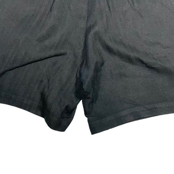 Tommy Bahama Black Herringbone Silk Pleated High Rise Bermuda Shorts