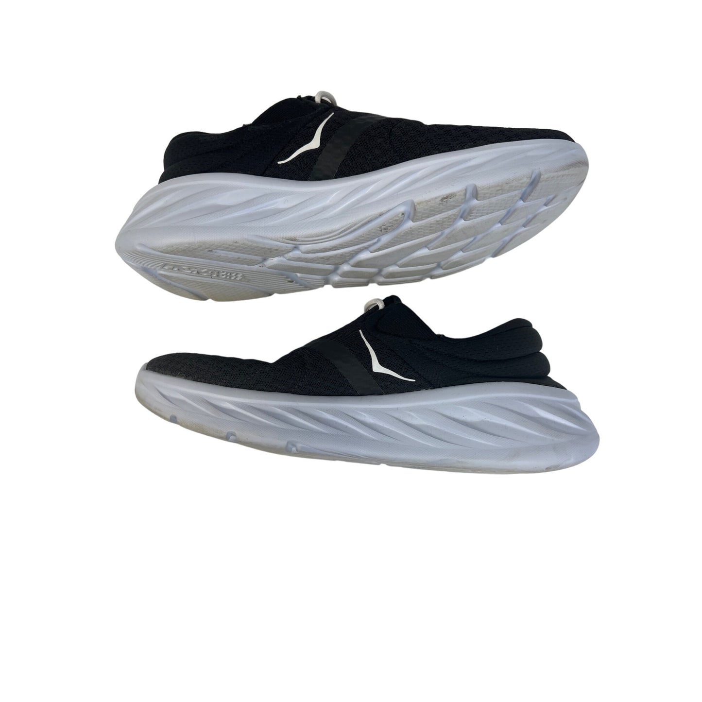 Hoka Black and White Ora Recovery 2 Tennis Shoe