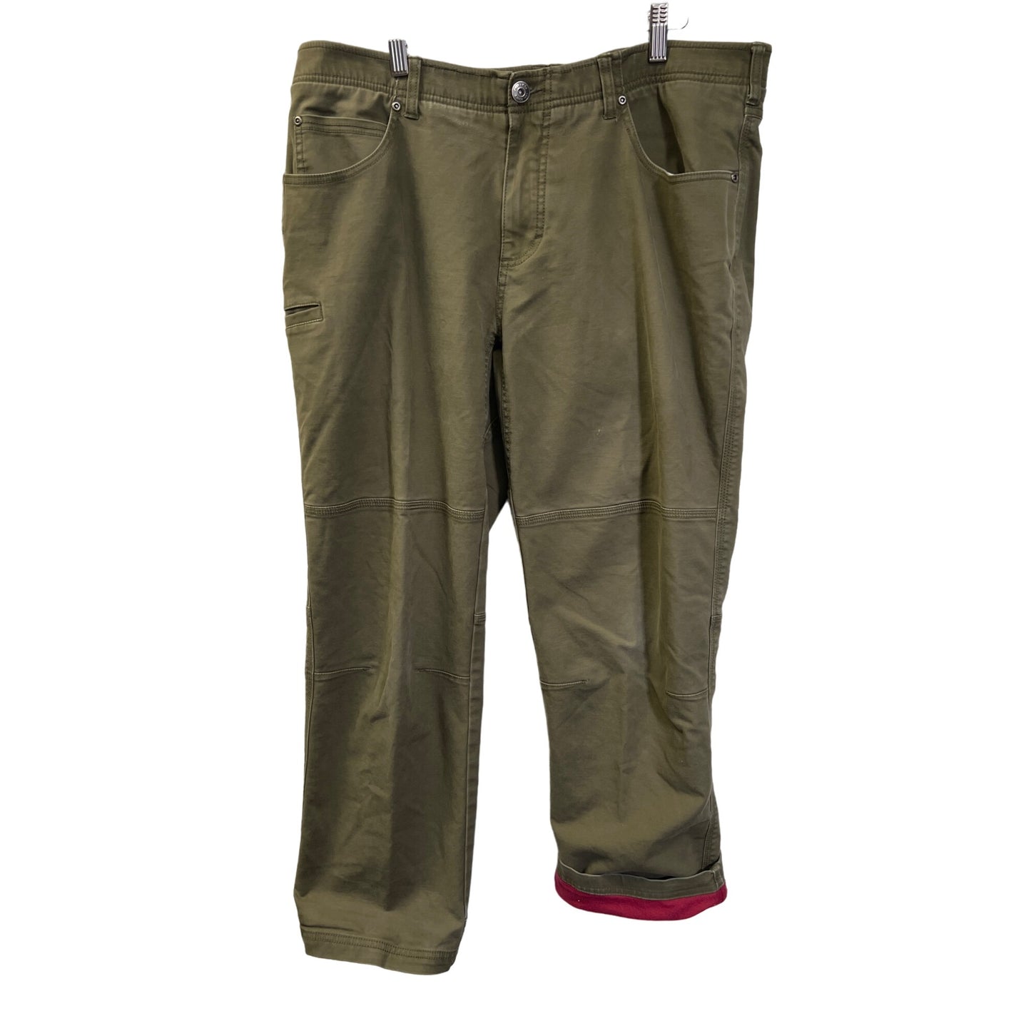 Cabela's Lined Olive Green Cargo Work Pants