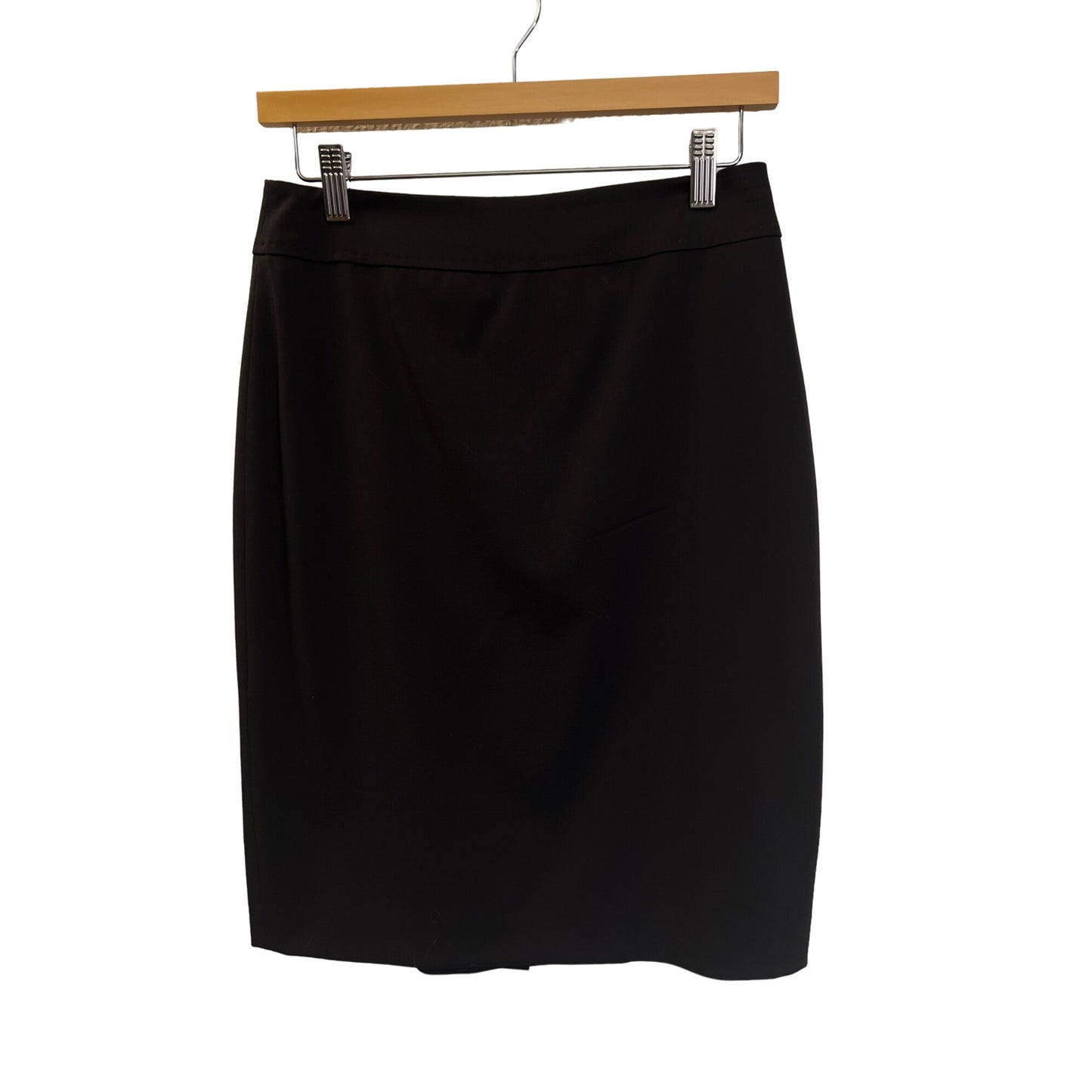 Elie Tahari Black Wool Pencil Straight Skirt