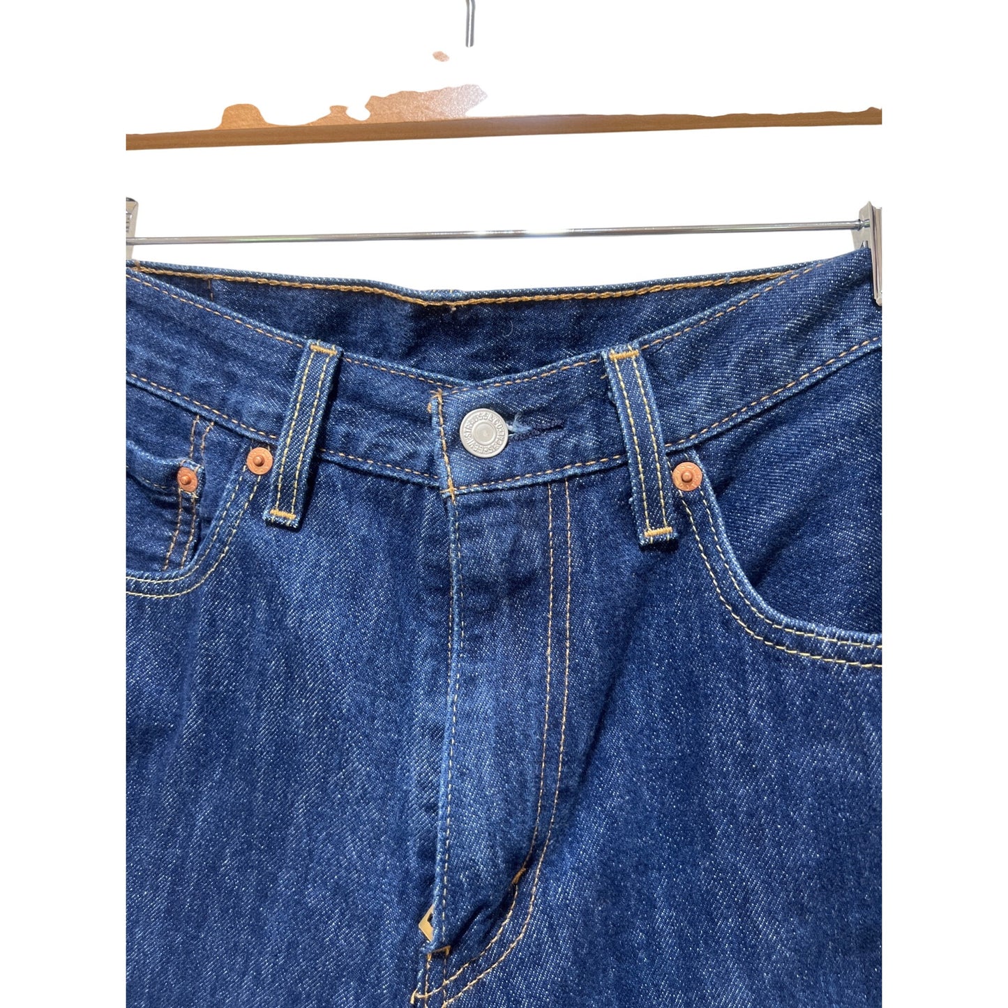 Levis Mens 469 Denim Shorts Jorts W31 L12 Dark Blue Cotton Casual Wear