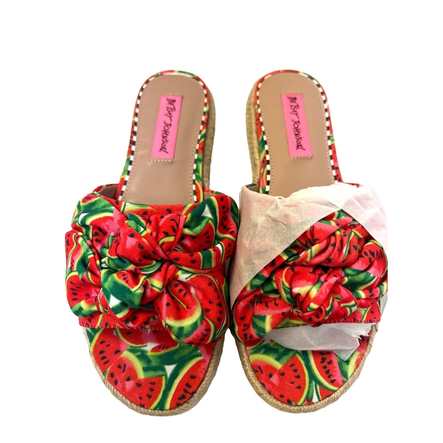 Betsy Johnson NWT Jazzy Red Watermelon Sandal Slides