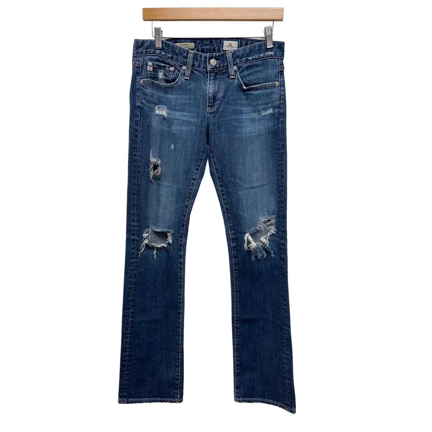 AG Adriano Goldschmied The Tomboy Relaxed Straight Distressed Jeans