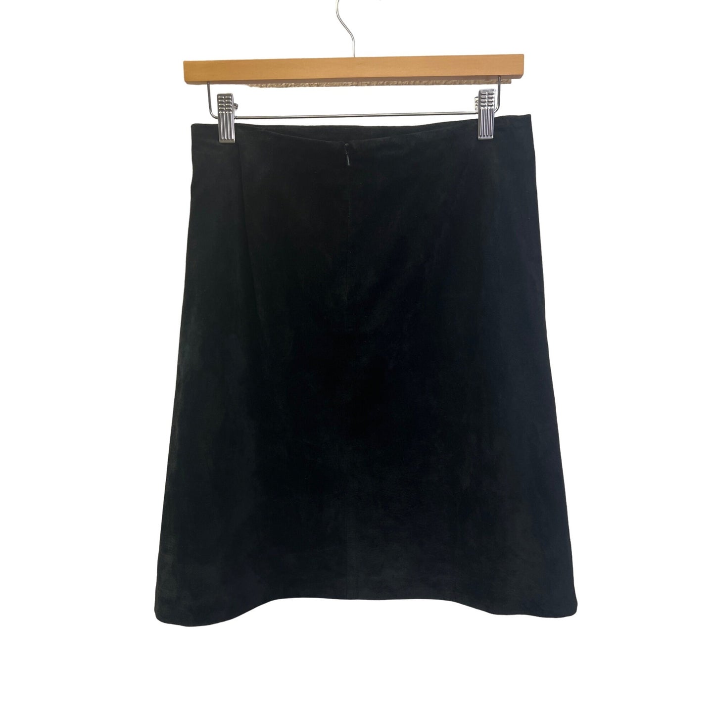 Sorbé Vintage Y2K Black Suede A-Line Pencil Skirt