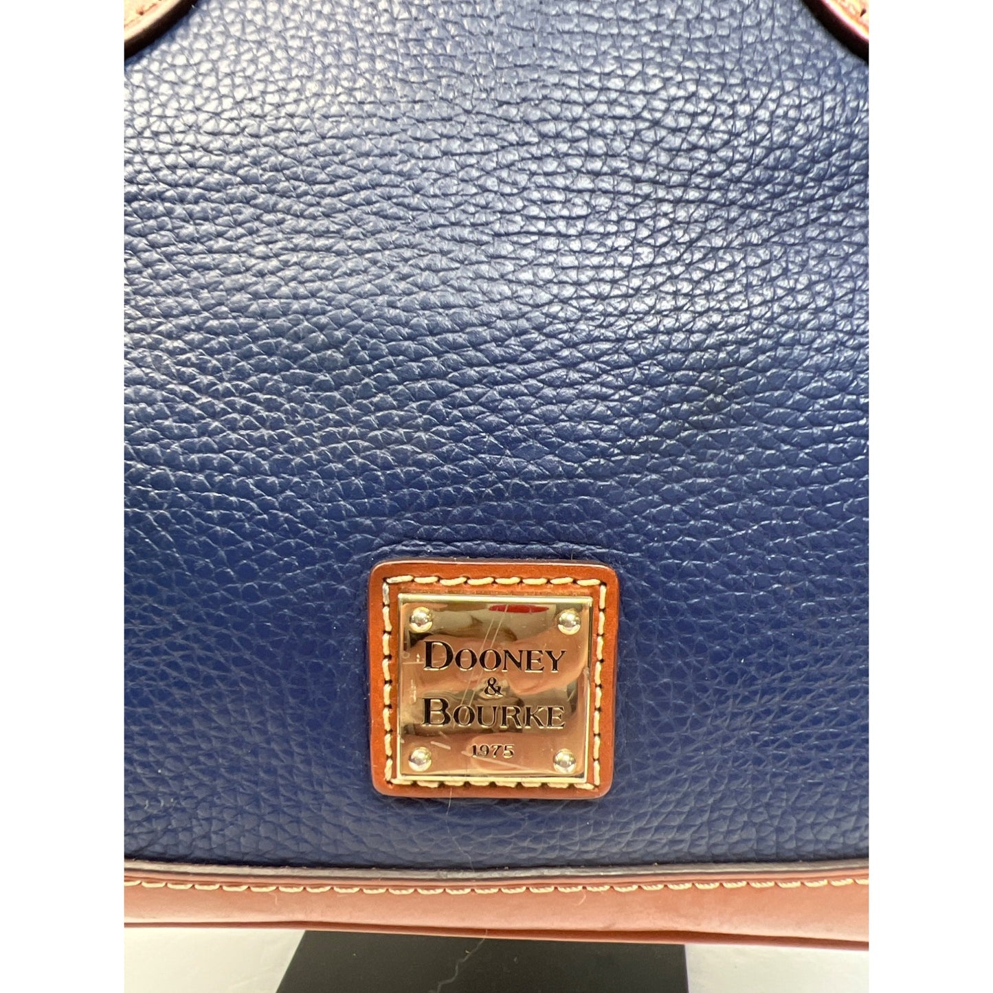 Dooney & Bourke Pebble Grain Navy Blue Leather Satchel