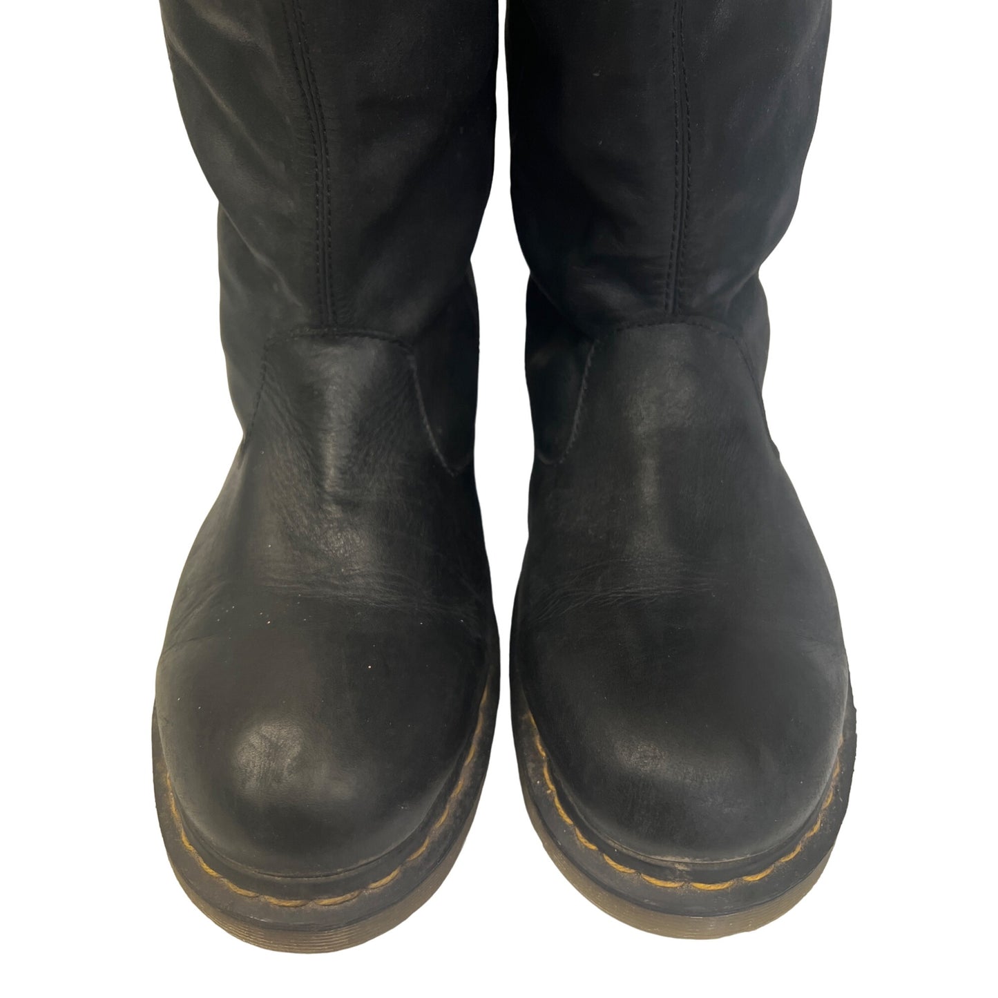 Doc Marten Black Leather Owen Sherpa Lined Work Boots