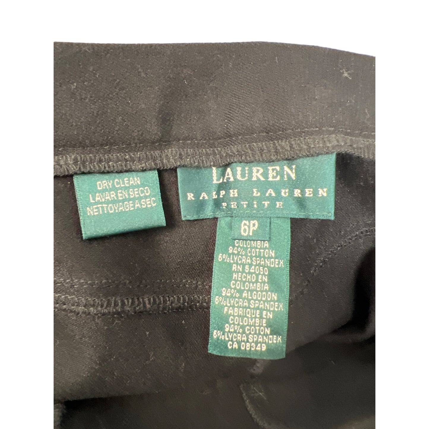 Lauren Ralph Lauren Vintage Black High Rise Tapered Leg Chino Pants