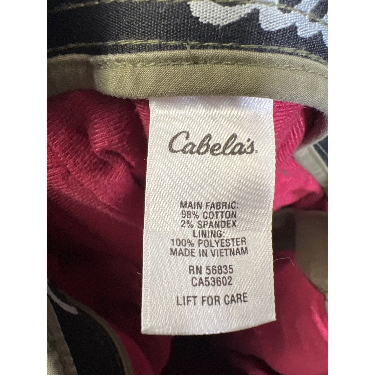 Cabela's Lined Olive Green Cargo Work Pants