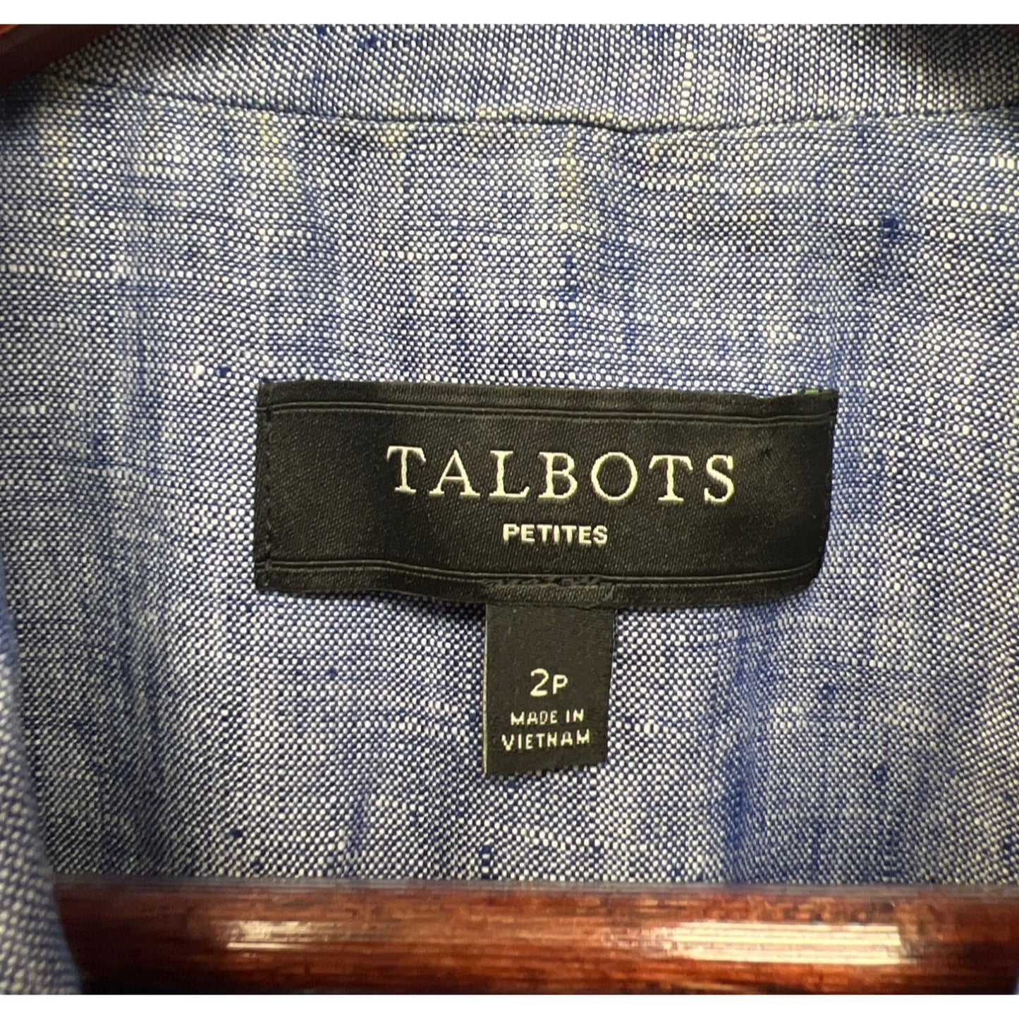 Talbots Petite Blue Linen Blazer
