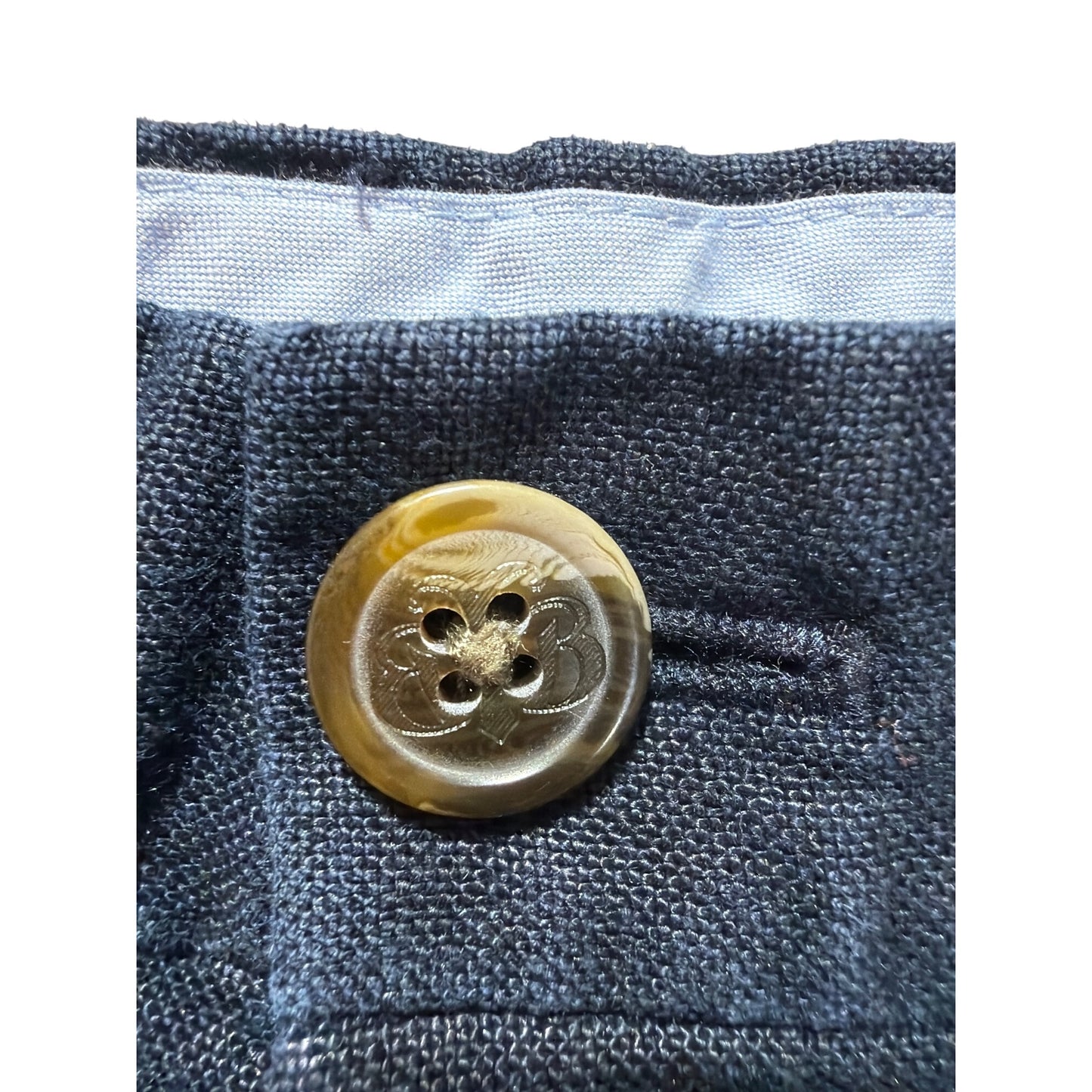 Brooks Brothers Vintage 90s Navy Linen Embroidered Critter Golf Shorts