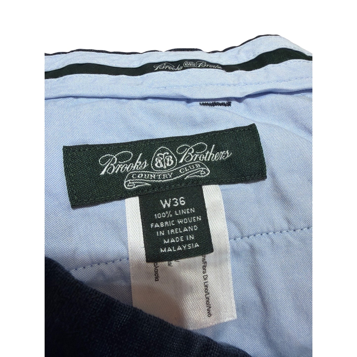 Brooks Brothers Vintage 90s Navy Linen Embroidered Critter Golf Shorts