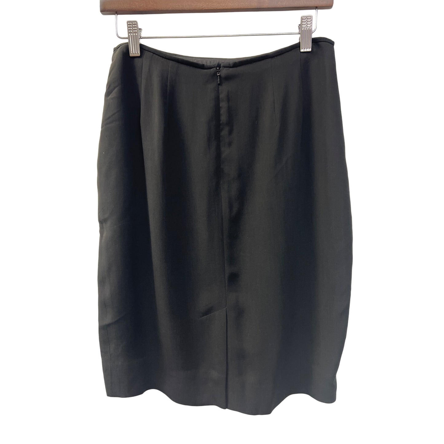 Dana Buchman Petites Black Silk Pencil Straight Skirt