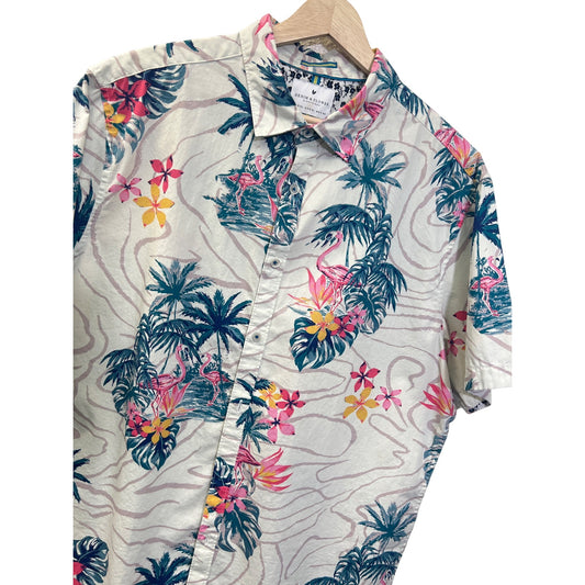 Denim & flower Ricky Singh Flamingo Floral Hawaiian Shirt