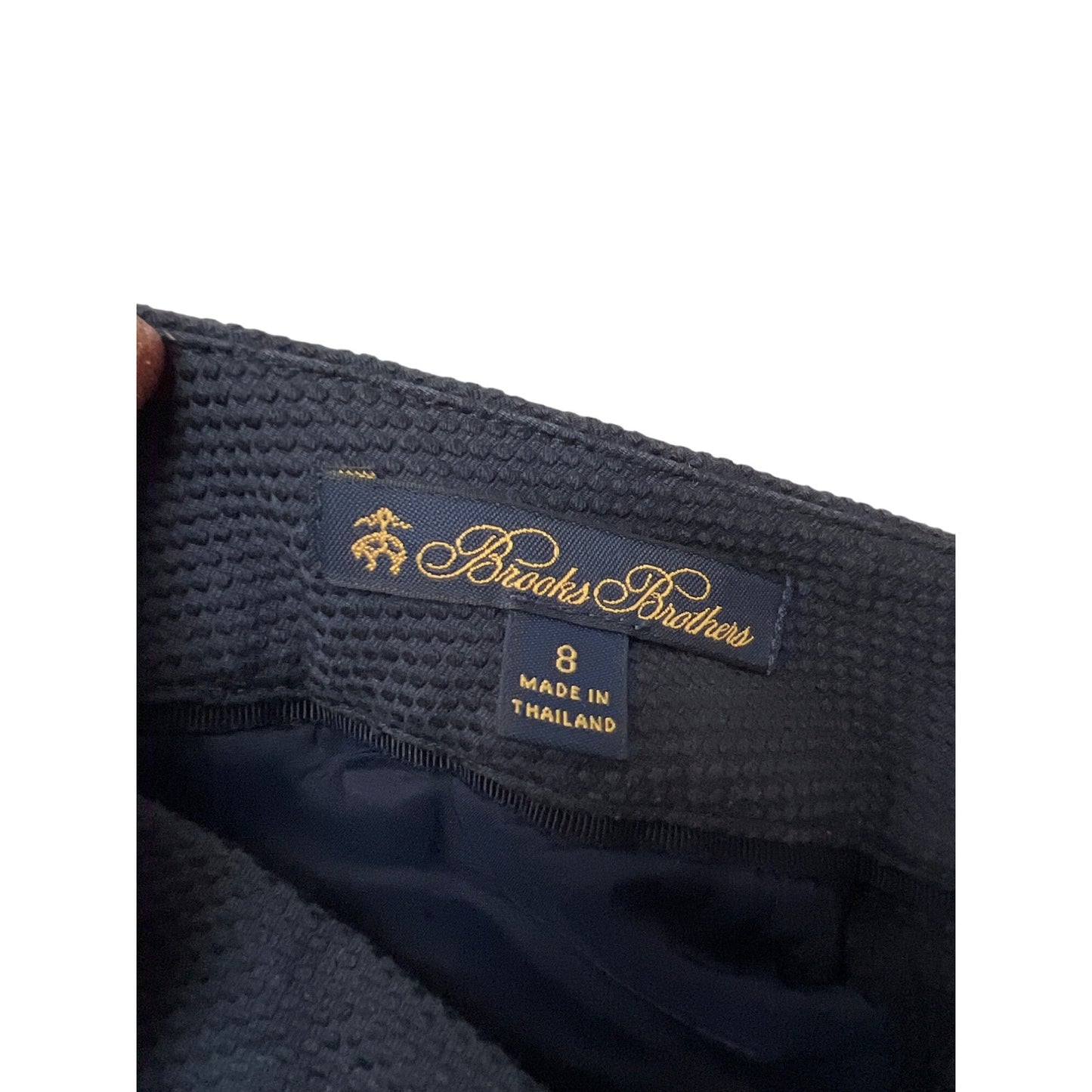 Brooks Brothers Textured Navy Blue Chino Cropped Pants
