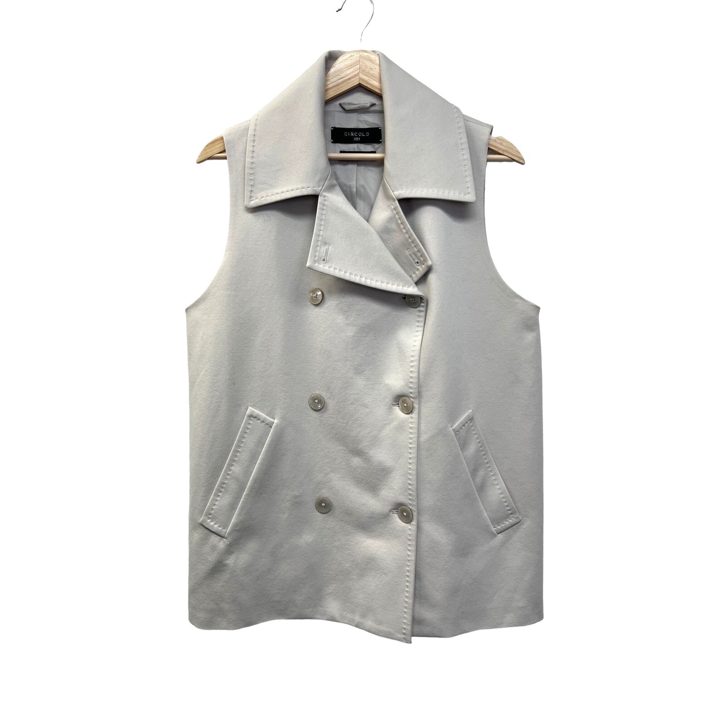 Circolo 1901 Luxury Double Breasted Off White Beige Vest
