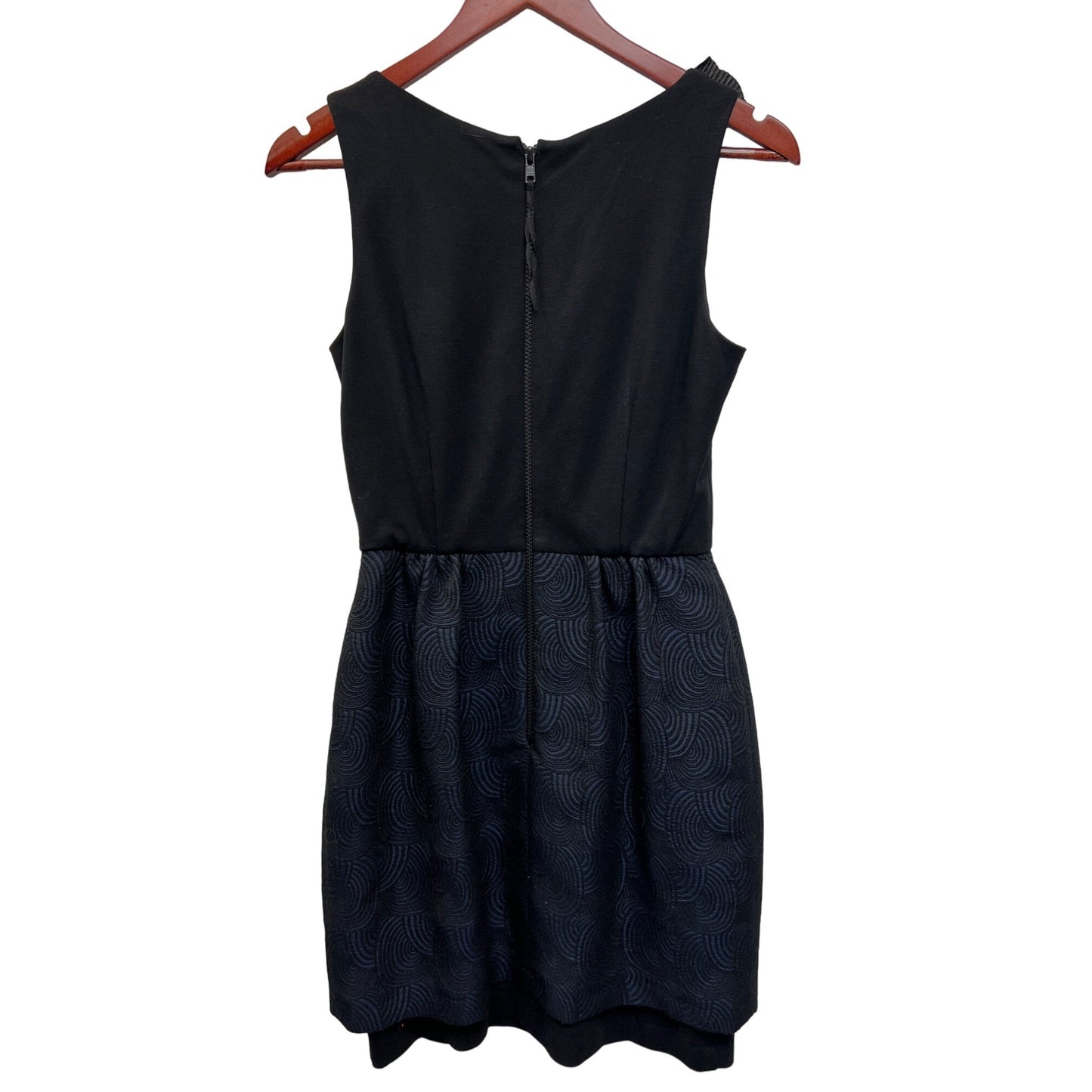 Taylor Navy and Black Swirl Design Sleeveless Sheath Dress