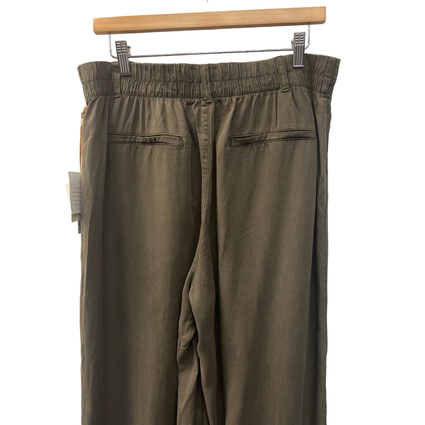 Cynthia Rowley NWT Vintage Look Army Green Lyocell Wide Leg Pants